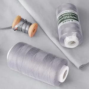 ilauke 4 x 3000 Yards Serger Thread Spools White Polyester Sewing Thread Overlock Cone - sewing threads for sewing machine
