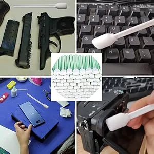 100pc 5.11 Square Rectangle Foam Cleaning Swab Sticks for Solvent Format Inkjet Printer Roland Optical Equipment Green-100 - Multi-Use