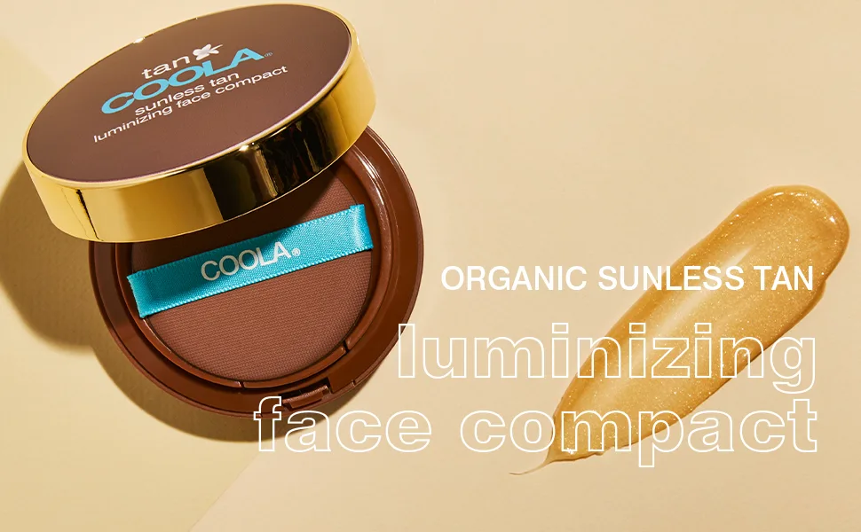 COOLA Organic Sunless Self Tanner Face Compact  Dermatologist Tested Anti-Aging Skin Care  Vegan and Non-GMO  Pi a Colada  0.4 Fl Oz - coola organic sunless tan luminizing face compact