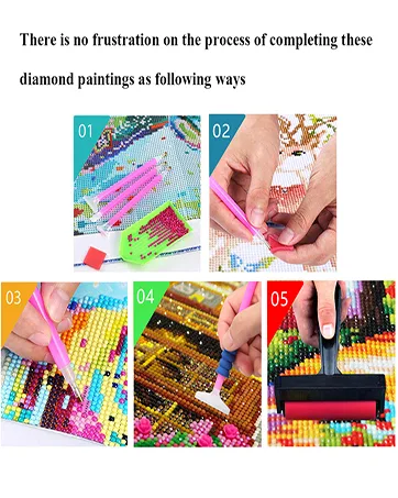 56ps- 5D Diamond Painting Accessories & Tools Kits for Kids or Adults to Make Diamond Painting Art Multiple Colour - Diamond painting accessories