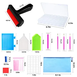 56ps- 5D Diamond Painting Accessories & Tools Kits for Kids or Adults to Make Diamond Painting Art Multiple Colour - diamond painting tools