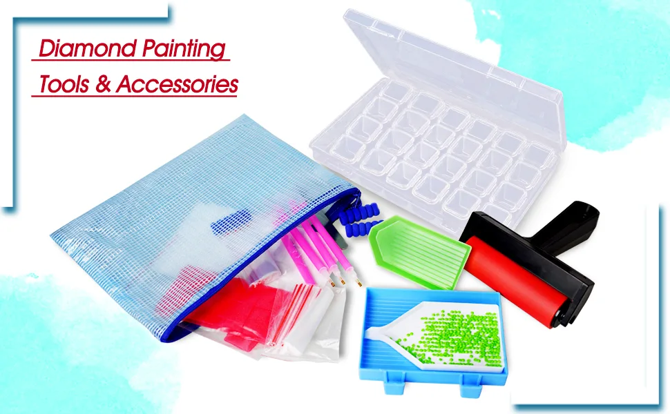 56ps- 5D Diamond Painting Accessories & Tools Kits for Kids or Adults to Make Diamond Painting Art Multiple Colour - Diamond Painting Tools Accessories