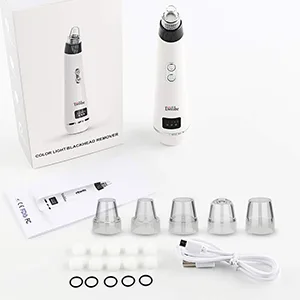 Blackhead Remover Vacuum Pore Cleaner - Acne Comedone Extractor Whitehead Tool Exfoliating Machine Removal Beauty IPL with 5 Adjustable Suction Power and 5 Replacement Probes LED USB Rechargeable - Blackhead Remover Vacuum Pore Cleaner Acne Comedone Extractor Exfoliating Machine Removal Beauty