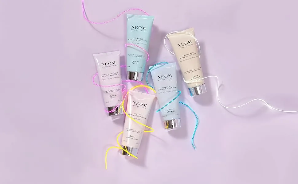 NEOM- Magnesium Body Butter  200ml | Lavender & Jasmine| Cream Moisturiser With Essential Oils | Nourish & Soften | Floral & Calming - magnesium