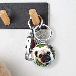 O BOSSTOP 10PCS Sublimation Blanks Keychains Metal Round Key Rings for Heat Press Round - Make Your Own Personalize Blanks Keychain