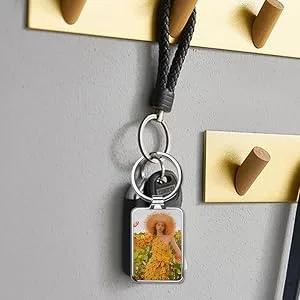 O BOSSTOP 10PCS Sublimation Blanks Keychains Metal Round Key Rings for Heat Press Round - Rectangle sublimation blank keychains