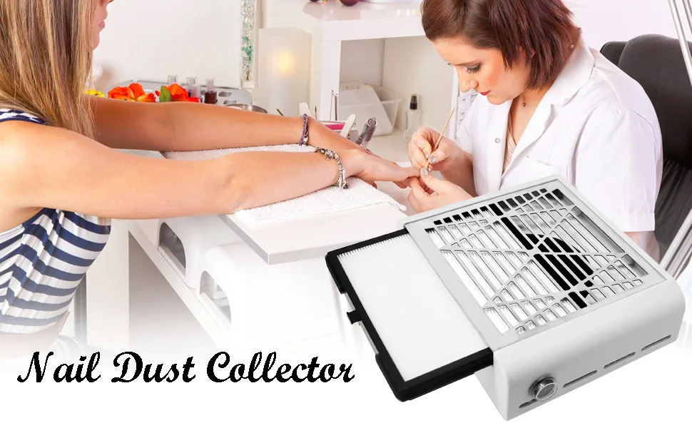 Nail Dust Collector for Acrylic Nails  AONOLOVO Powerful Nail Dust Extractor Vacuum Cleaner Suction Fan Manicure Tool  White - product information 13