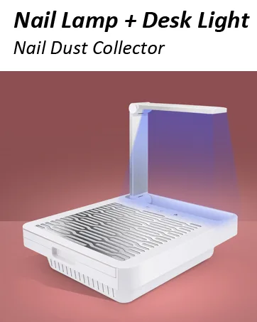 Nail Dust Collector for Acrylic Nails  AONOLOVO Powerful Nail Dust Extractor Vacuum Cleaner Suction Fan Manicure Tool  White - nail dust collector