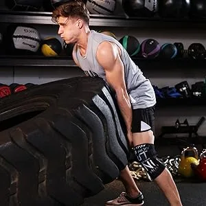 AEOLOS Knee Sleeves (1 Pair) 7mm Compression Knee Braces for Heavy-Lifting Squats Gym and Other Sports Large Black - knee sleeves crossfit