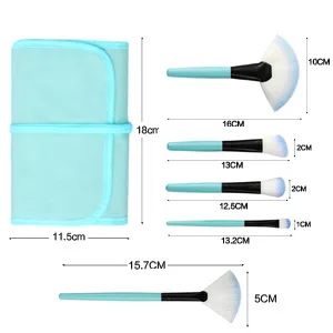 Makeup Brushes Set  32pcs Blue Premium Cosmetic Make Up Brushes Foundation Blending Blush Concealer Shader Eyeshadow Eyeliner Compatible withTravel Makeup Bag - product information 25
