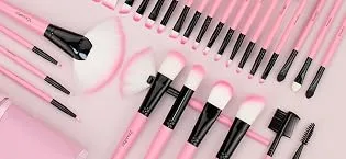 Makeup Brushes Set  32pcs Blue Premium Cosmetic Make Up Brushes Foundation Blending Blush Concealer Shader Eyeshadow Eyeliner Compatible withTravel Makeup Bag - makeup brushes