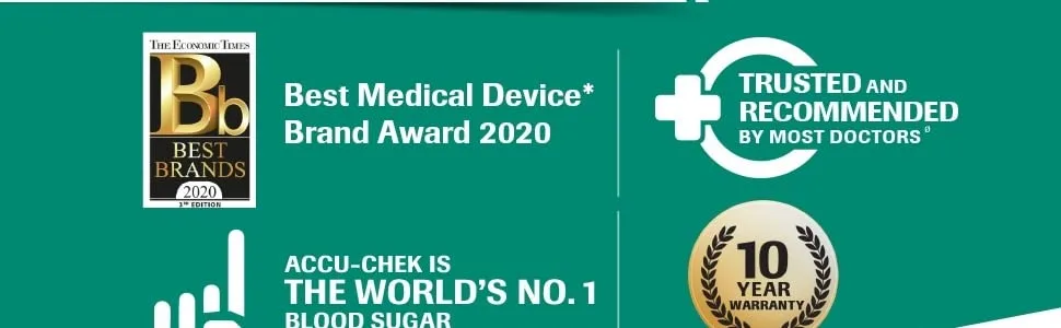 Accu-Chek Instant glucometer with 10 Test Strips Free (White) - product information 1
