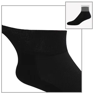 Forcool Non Binding Loose Top Seamless Ankle Low Cut Cotton Diabetic Socks for Men and Women  M/L/XL  3/6 Pairs 6 Black Medium - diabetic socks ankle black