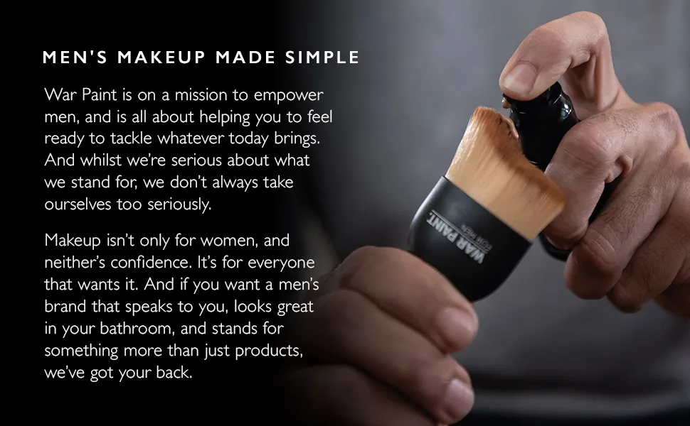 War Paint For Men Angled Makeup Application Brush - Vegan Friendly & Cruelty-Free - Makeup Product For Men - Angled Makeup Application Brush (WPPB1)
