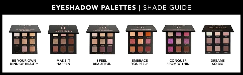 RealHer Eyeshadow Palette IV- Embrace Yourself - 9 Shades - Sunset Vibes  Soft Peach  Burnt Orange  Deep Red - realher, eyeshadow, eyeshadow palette, palette, palette 4, embrace yourself, sunset, oranges