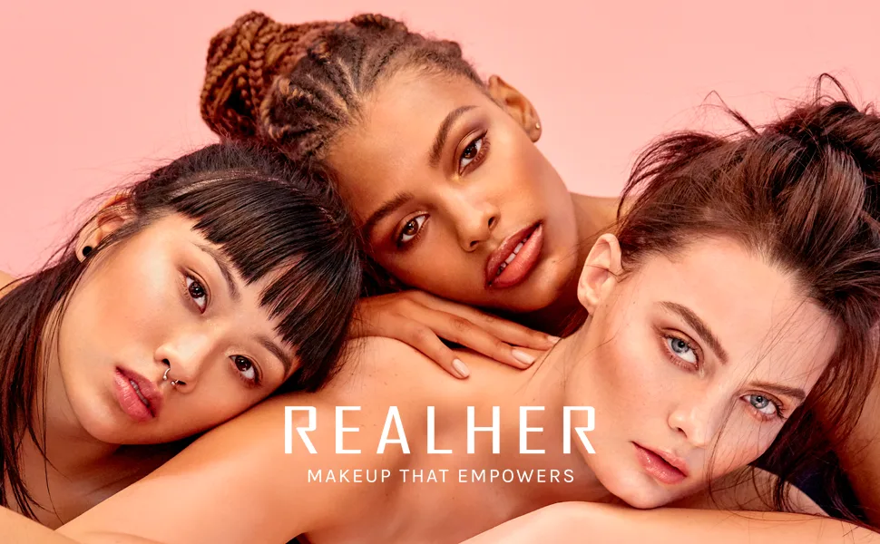 RealHer Eyeshadow Palette IV- Embrace Yourself - 9 Shades - Sunset Vibes  Soft Peach  Burnt Orange  Deep Red - realher, realher makeup, makeup, makeup that empowers, empowering, cosmetics, realher cosmetics