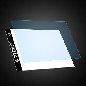 ARTDOT A4 LED Light Board for Diamond Painting Kits  USB Powered Light Pad  Adjustable Brightness with Detachable Stand and Clips A4 Light Pad - diamond art