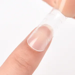 KADS 120PCS Clear Full Cover Dual Nail System Form UV Gel Acrylic Nail Art Mold Artificial Nail Tips with Scale for Extension (MODEL 3) - Perfectly fits the nail surface