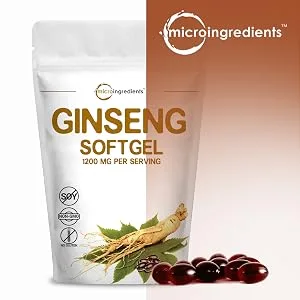 Micro Ingredients Red Panax Ginseng 1200mg Per Serving  200 Softgels | High Potency Korean Ginseng Extract with Active Ginsenosides  Non-GMO & No Gluten - health