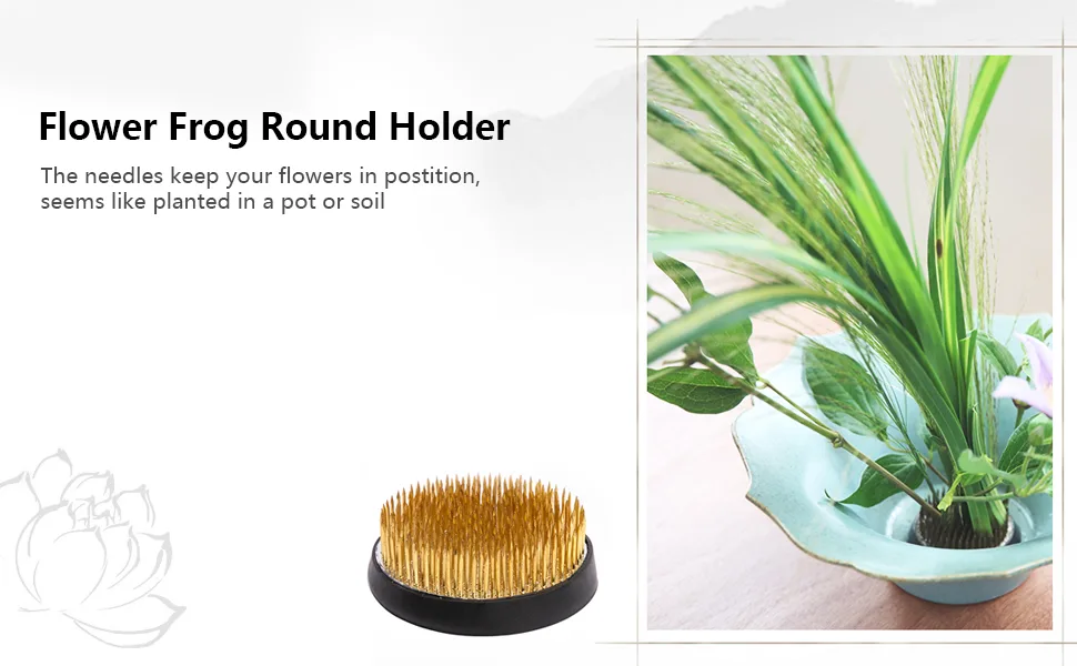 Groupcow Flower Frog Round Holder for Arrangements 2.4 Inch - product information 2