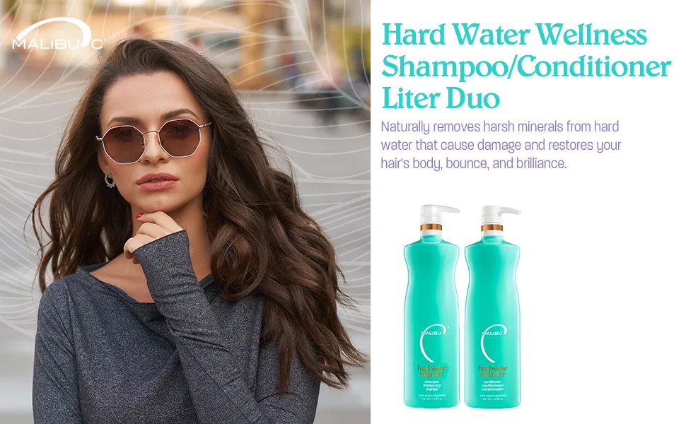 Malibu C Hard Water Wellness Shampoo Conditioner Liter Duo - Malibu C