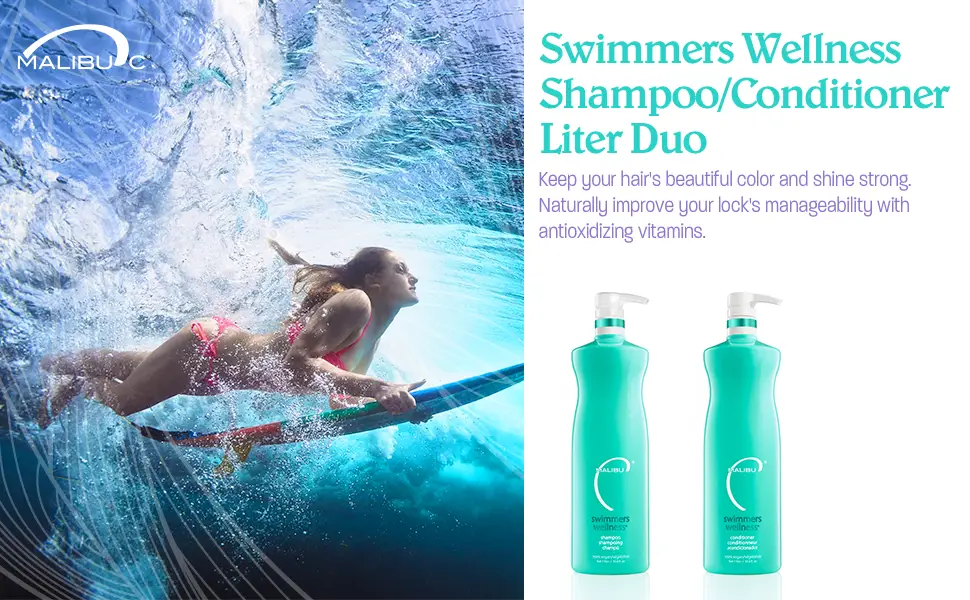 Malibu C Swimmers Wellness Shampoo & Conditioner Liter Duo Set - Malibu C