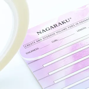 NAGARAKU Eyelash Extension Storage card Premade fans Volume lash Storage 2mm Sticky Strip False Eyelashes Paper Card (20 Sheets with 1 roll Tape) - eyelash extension