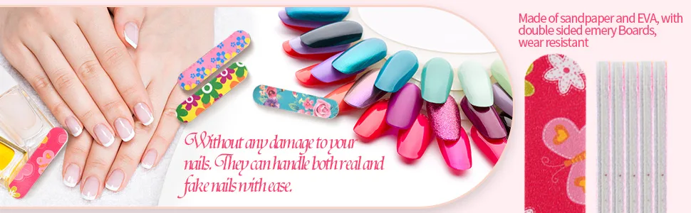 100 Pieces Mini Nail Files Double Sided Emery Boards Nail File and Buffers Nail Tools for Women Girls  5 Colors - product information 4