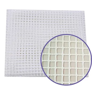 Yushen 39.4 x 59 Inch Blank Rug Hooking Mesh Canvas Kit with Wooden Bent Latch Hook Tool for Latch Hook Rug Tapestry Canvas DIY - LATCH HOOK