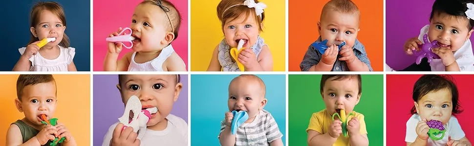 Baby Banana - Magical Unicorn Toothbrush   Training Teether Tooth Brush for Infant  Baby  and Toddler - Baby Banana