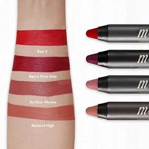 VASANTI Matte Crush Lipstick Pencil - Soft  Waterproof  Smooth  Velvety  Natural  Vegan-Friendly (Blushing - Natural Pink) - vasanti