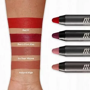 VASANTI Matte Crush Lipstick Pencil - Soft  Waterproof  Smooth  Velvety  Natural  Vegan-Friendly (Blushing - Natural Pink) - vasanti