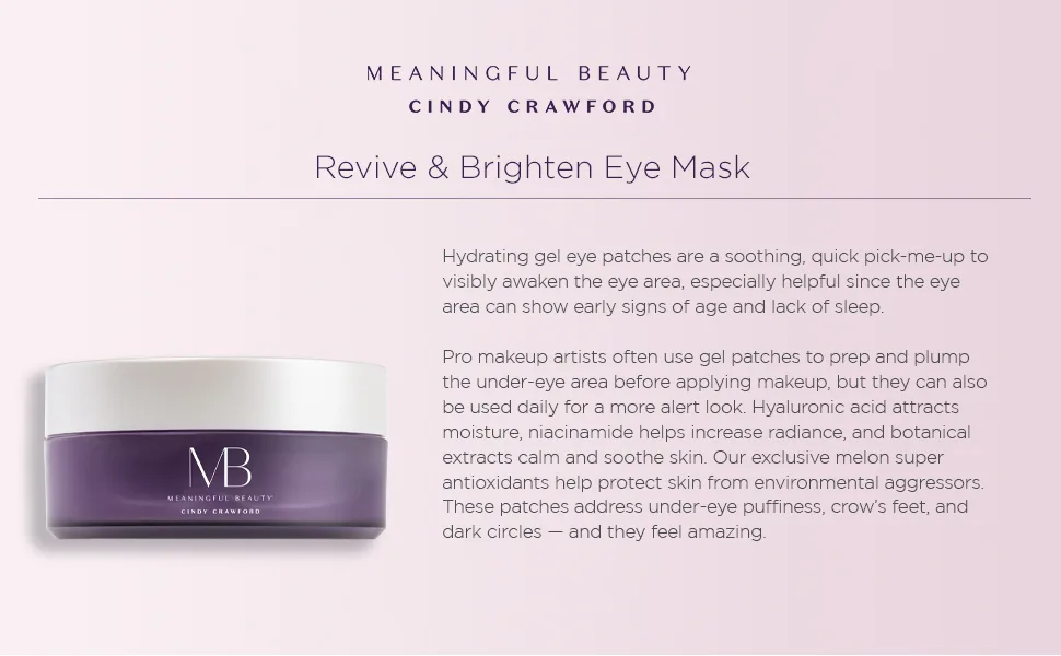 Meaningful Beauty Revive & Brighten Eye Mask - Meaningful Beauty Revive & Brighten Eye Mask