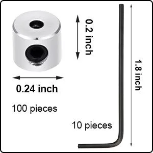 Mudder 100 Pieces Pin Keepers Pin Locks Pin Backs Locking Clasp with Wrench  6 x 5 mm - product information 3