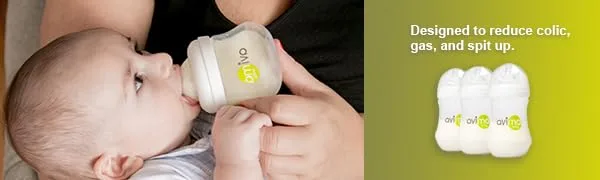 Avima Newborn Baby Bottle Starter Set. Anti-Colic Wide Neck Bottles with Slow and Medium Flow Nipples. 22 Piece Set - Avima Bottle Header