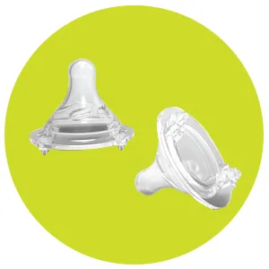 Avima Newborn Baby Bottle Starter Set. Anti-Colic Wide Neck Bottles with Slow and Medium Flow Nipples. 22 Piece Set - Nipple Flows