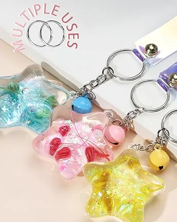 Teenitor Metal Split Key Chain Rings for Arts and Craft- 60 Key Chains 25mm with 26mm Chains and 60pcs Open Jump Ring for Craft Key Ring - ring for key