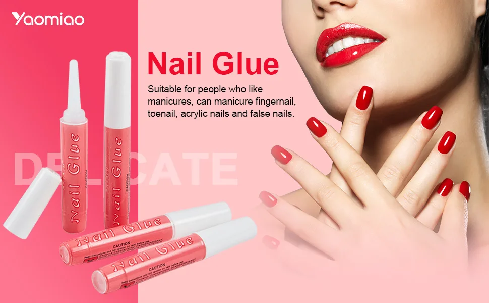 10 Pieces Nail Tip Glue Beauty False Adhesive Nail Glue Tip Nails Acrylic Glue for Nails Tips Make Up  0.07 oz - product information 1