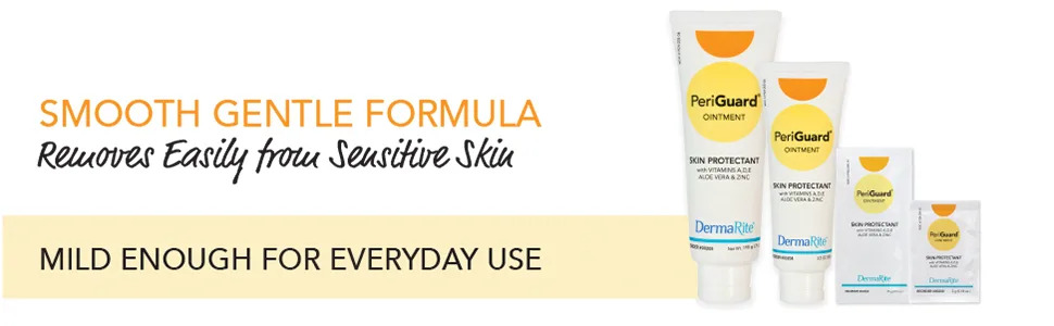 PeriGuard Skin Protectant Ointment - Vitamin A  D  E  Aloe Vera  Zinc  Petroleum Based Moisture Barrier   2 Tubes  7 oz Each - Smooth gentle formula - mild enough for everyday use