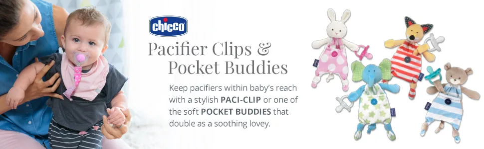 Chicco Universal Two in One Baby Pacifier/Soother Clip/Holder with Universal Loop for Teethers and Small Toys  Plus Soft Attachment Ring Included for Knob Style Pacifiers  Grey/White - product information 3