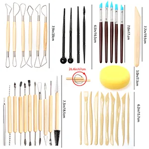 61Pcs Pottery Ceramic Tools & Polymer Clay Sculpting Tools Set for Pottery Modeling and Carving - product information 8