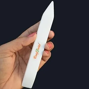 CrafTreat Teflon Bone Folder and Scoring Tool Set - Large  Ergo Square  Lifter and Burnisher - Paper Scorer  Card Folder  Binding Tool  Leather Burnisher - Smooth  Non Stick  Ergonomic Craft Tool - Large Bone folder
