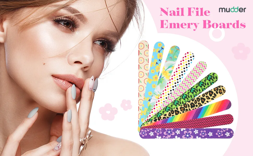 20 Pieces Nail File Emery Boards Nail Buffer File Nail Tools for Women Girls - product information 1