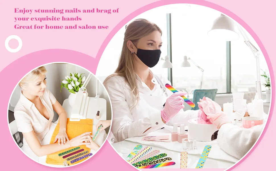 20 Pieces Nail File Emery Boards Nail Buffer File Nail Tools for Women Girls - product information 5