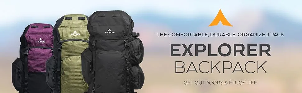 TETON Sports Explorer Internal Frame Backpack For Hiking And Camping - Black - 85L - Backpack, hiking, explore, frame, camping, trekking, internal, backpacking, travel, outdoor