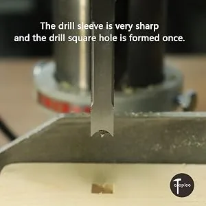 ATOPLEE Square Hole Drill Bit Set 3pcs HSS Woodworking Hole Saw Mortising Chisel Drill Bit Tools 5/16 3/8 1/2 Inch (All of Sizes) - product information 4