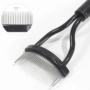 4 Pcs Eyelash Separator Metal Teeth Mascara Comb Eyelash Definer Lash Separator Tool Black&Pink - product information 2
