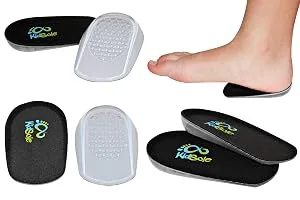 KidSole Full Coverage Shock Absorbing Heel Cups for Kid's with Sensitive Heels  Heel Spurs  Plantar Fasciitis Deep Heel with Raised Sides. (Kids Size 2-7) (Blue) - product information 5