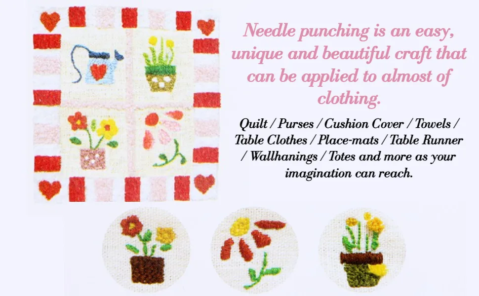 Punch Needle Adjustable Embroidery Punch Needle Pen Tool for Stitching Applique Embellishment - punch needle