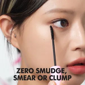Peripera Ink Black Mascara  Lengthening  Thick  Waterproof  Smudge Proof  Long Lasting  Not Animal Tested  Long Lash Curling (001)  0.24 fl oz - zero smudge
